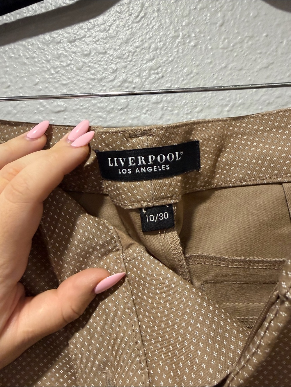 NWT Liverpool Los Angeles Khaki Print Ankle Dress Pants 10/30 - Picture 3 of 5